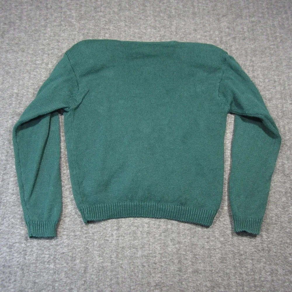 Vtg Bryn Connelly Cardigan S Green Floral Embroidered Grandma Cottage Spring - Picture 3 of 10